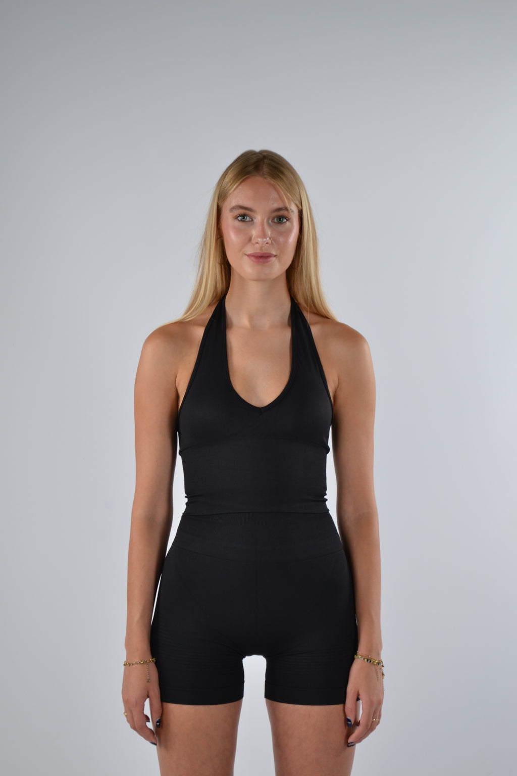 Sculpt Halter Top Black
