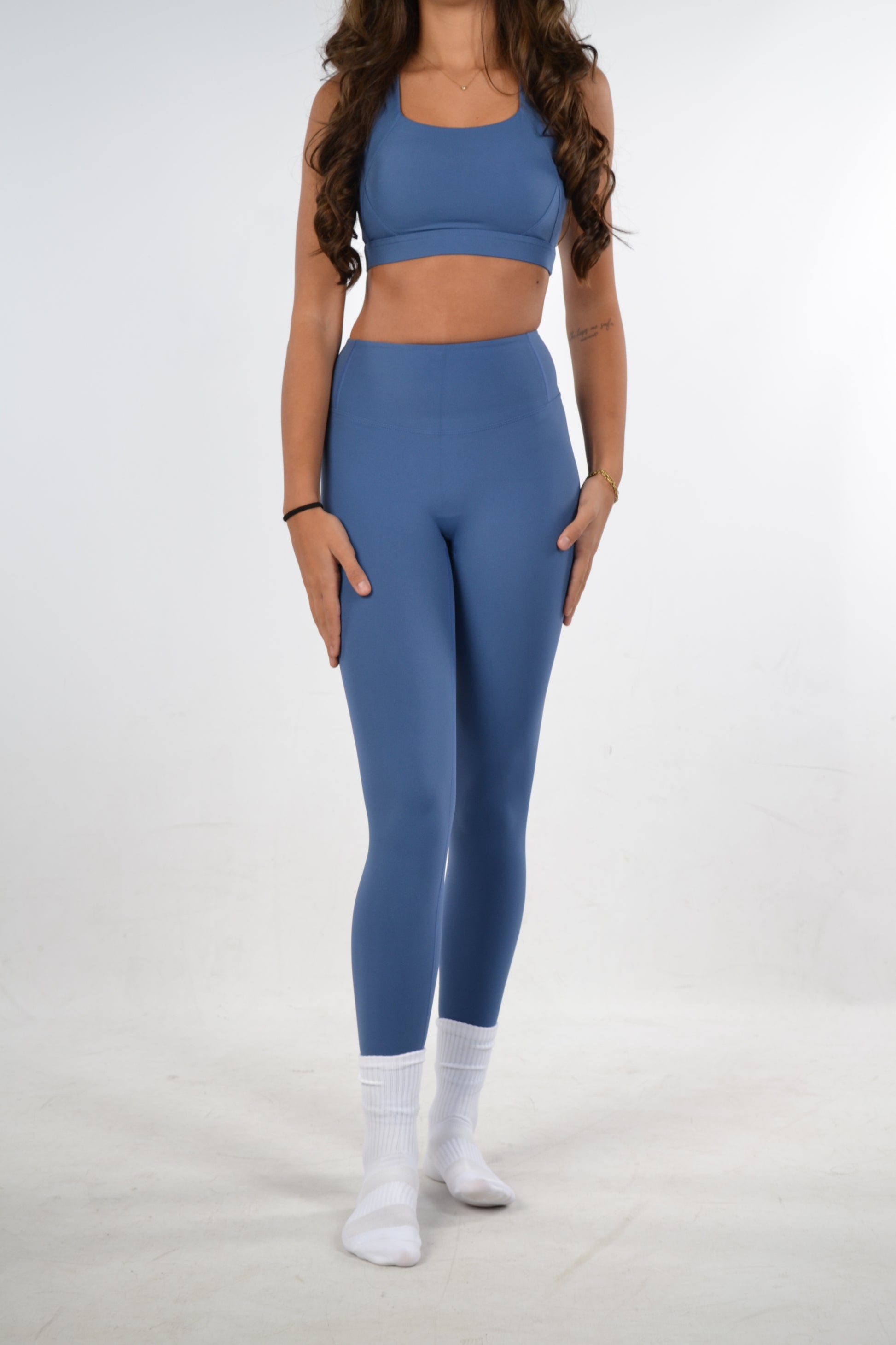 Ava Scrunch Seam Legging - Ocean Blue