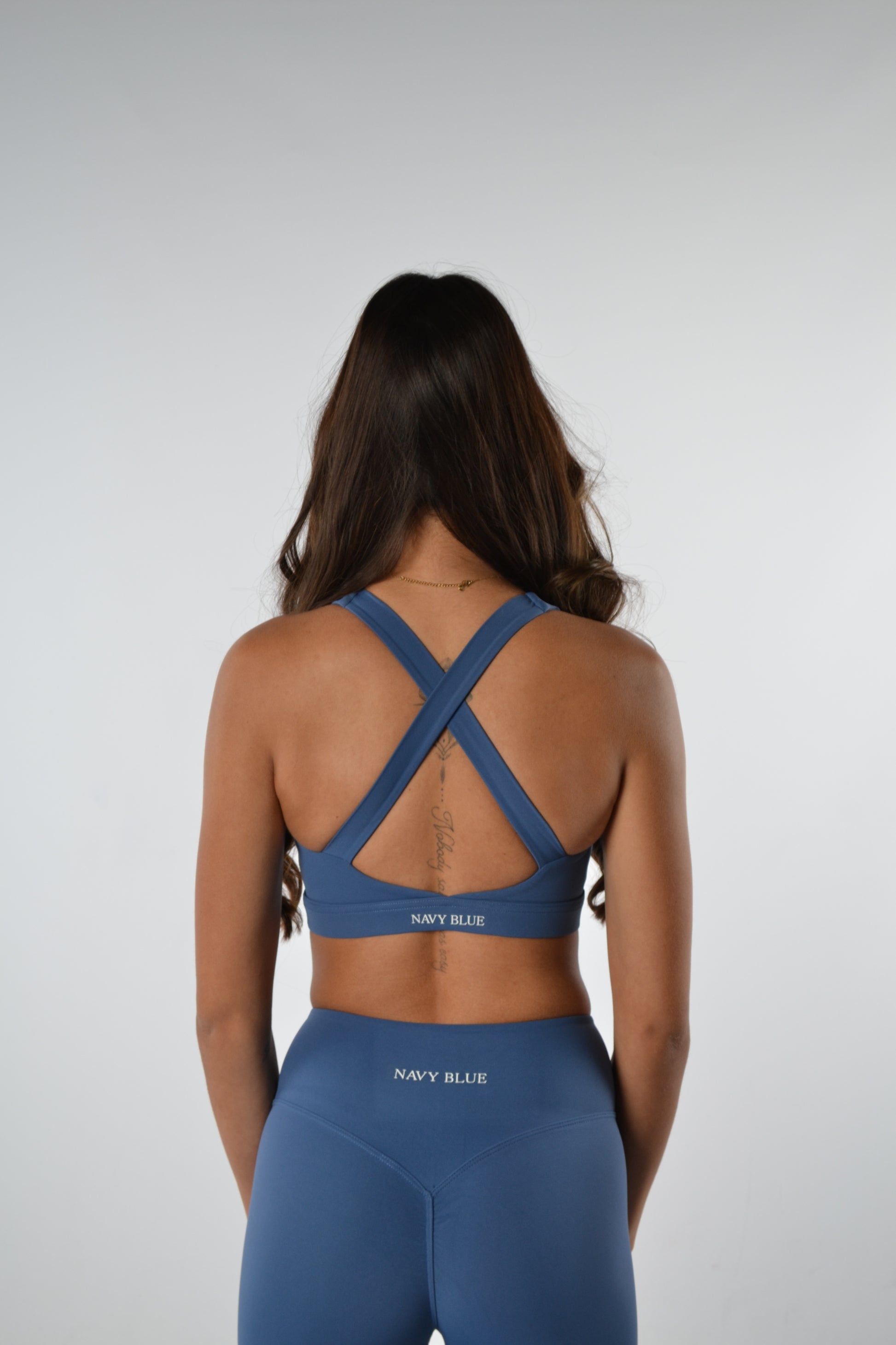 Ava Cross Back Top - Ocean Blue