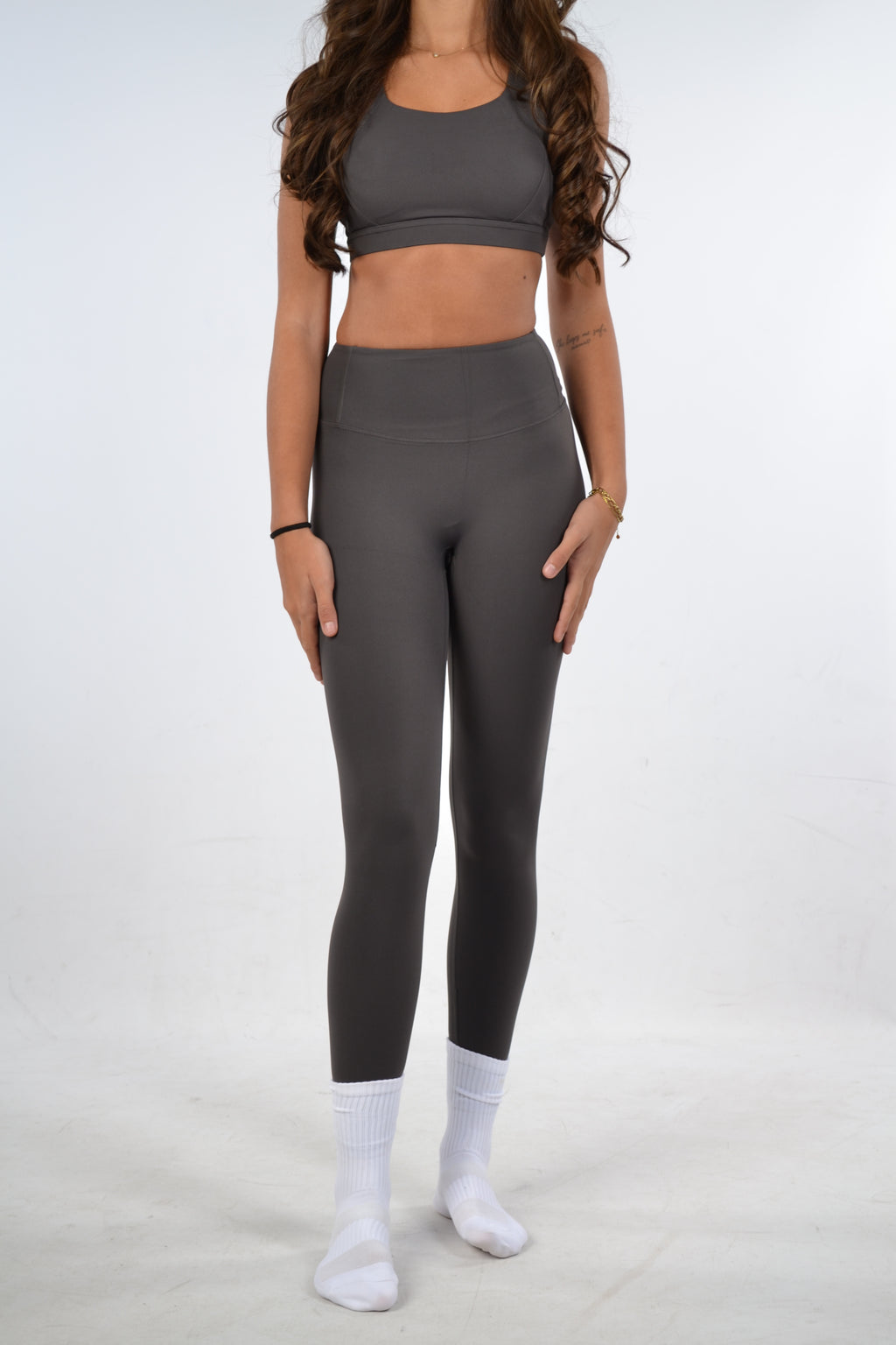 Ava Scrunch Seam Legging - Smokey Grey