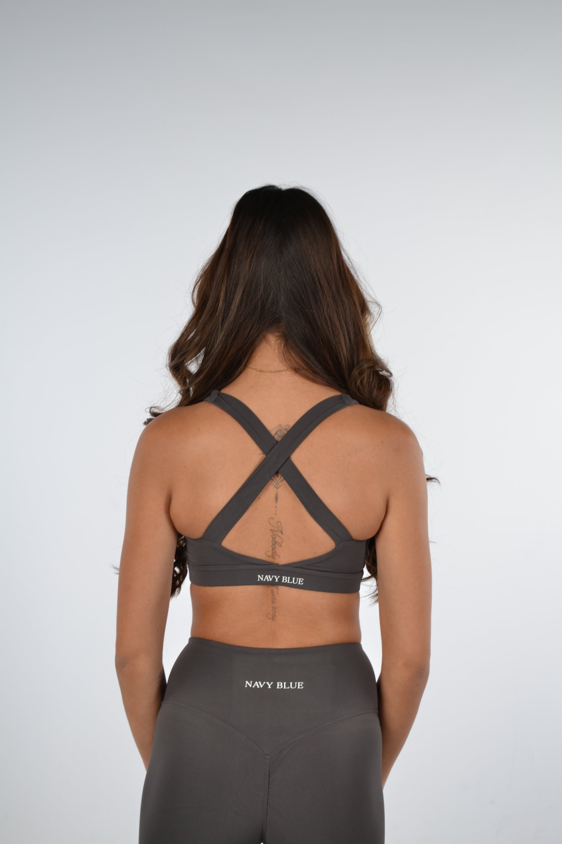 Ava Cross Back Top - Smokey Grey
