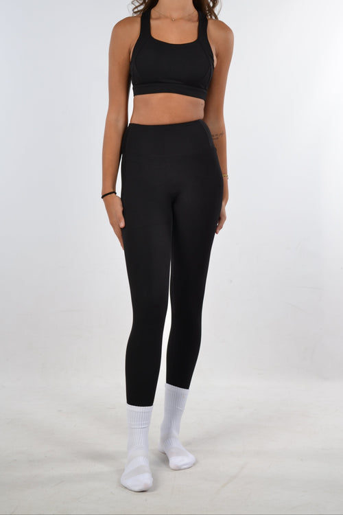 Ava Scrunch Seam Legging - Black