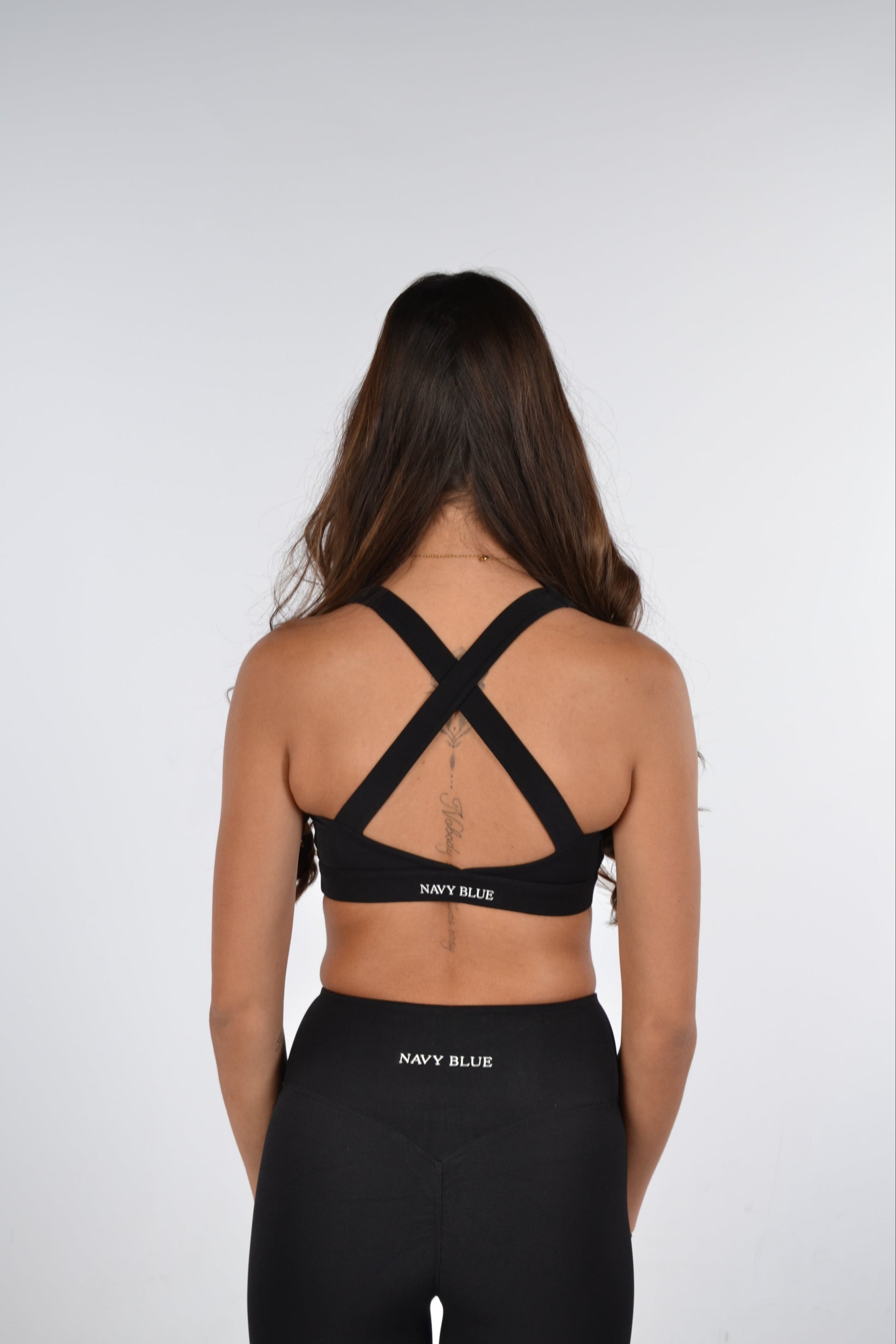 Ava Cross Back Top - Black